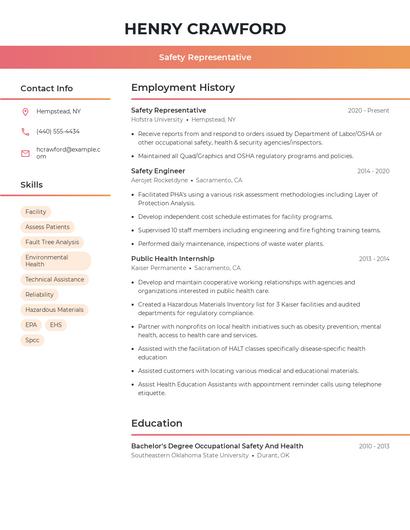 Resume example 3