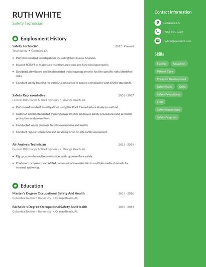 Resume example 5