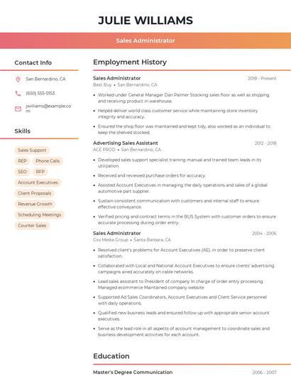 Resume example 3