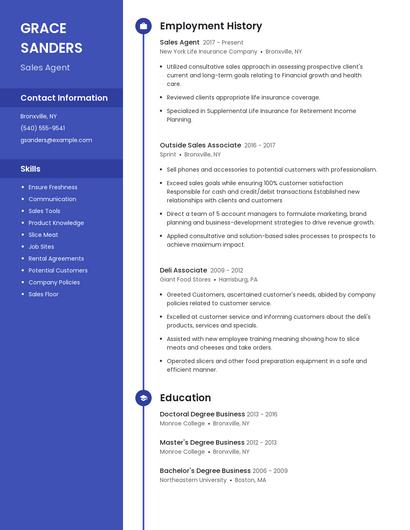 Resume example 4