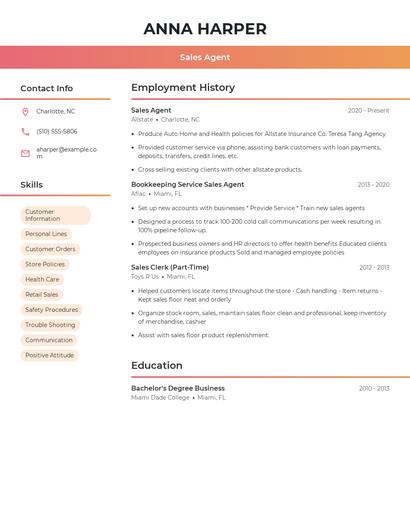 Resume example 3