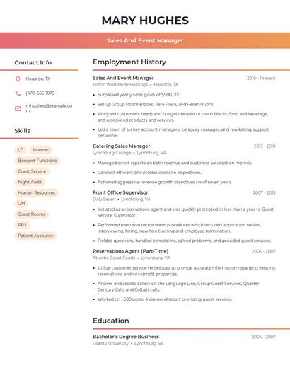 Resume example 3