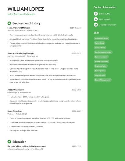 Resume example 5