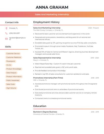 Resume example 3