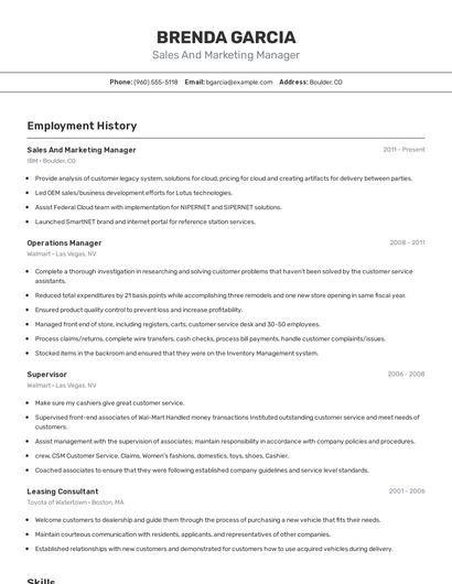 Resume example 2