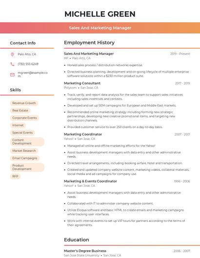 Resume example 3