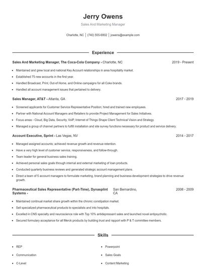 Resume example 1