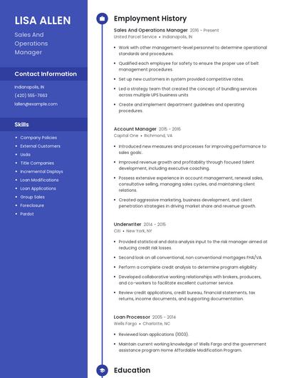 Resume example 5