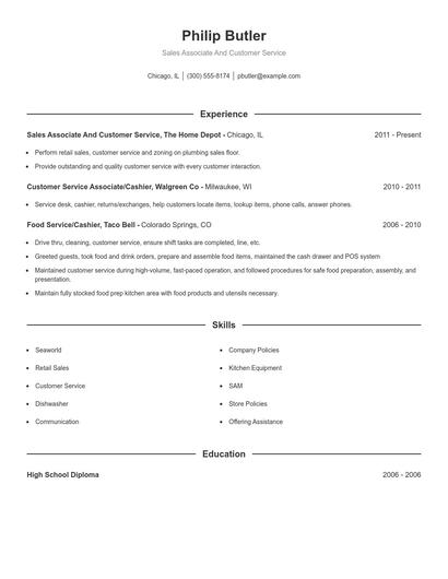 Resume example 1