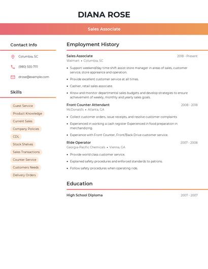 Resume example 3