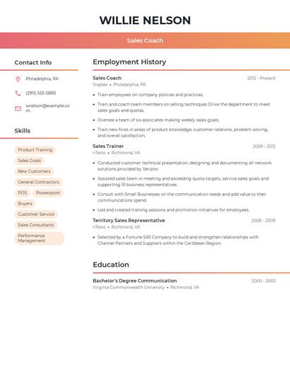 Resume example 3