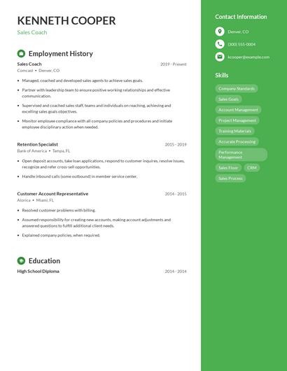 Resume example 5