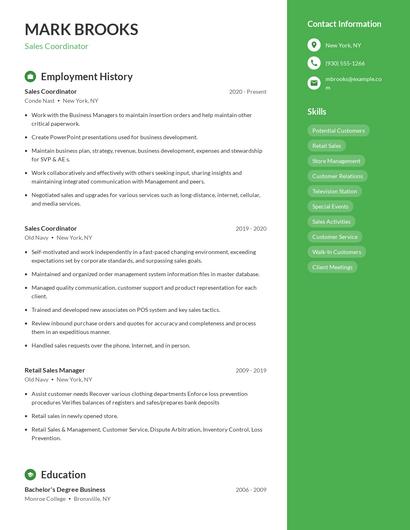 Resume example 4