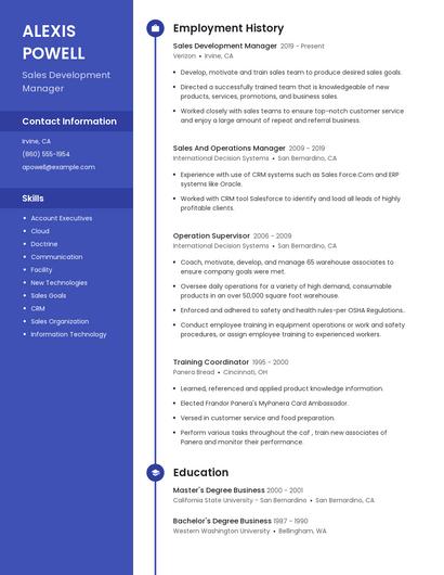 Resume example 5