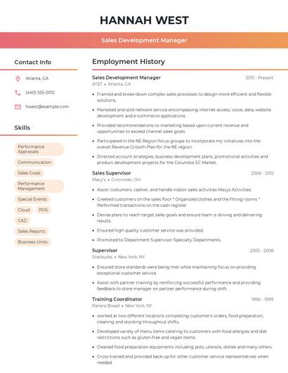 Resume example 3