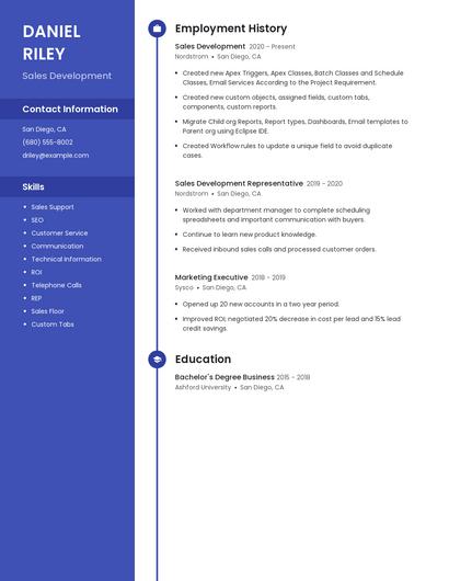 Sales Development Resume