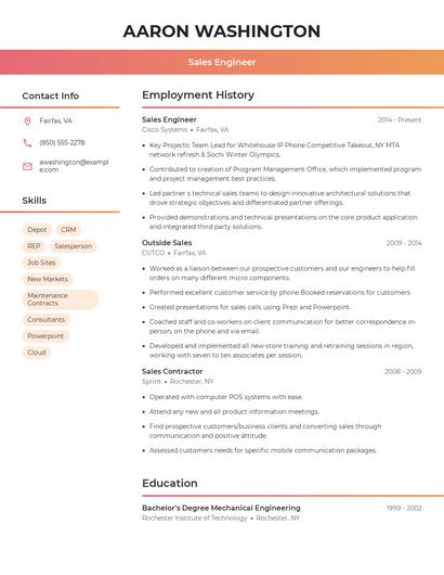 Resume example 3