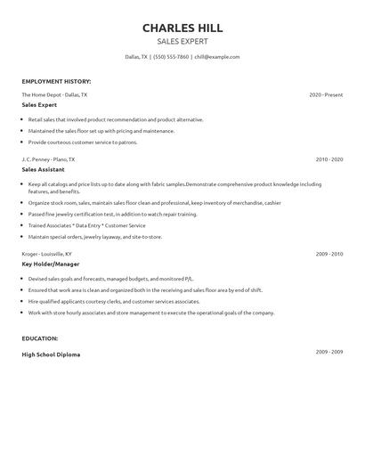 Sales Expert Resume