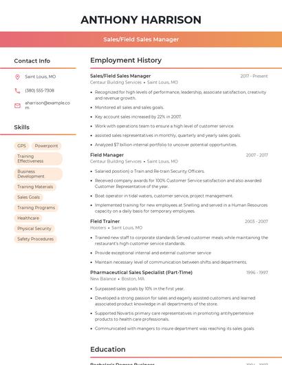Resume example 3