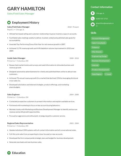 Resume example 5