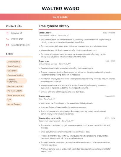 Resume example 3