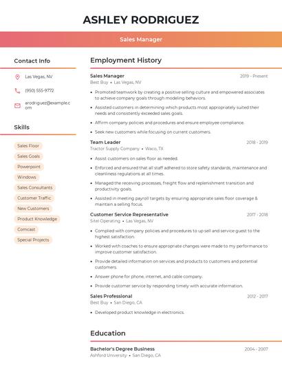 Resume example 3