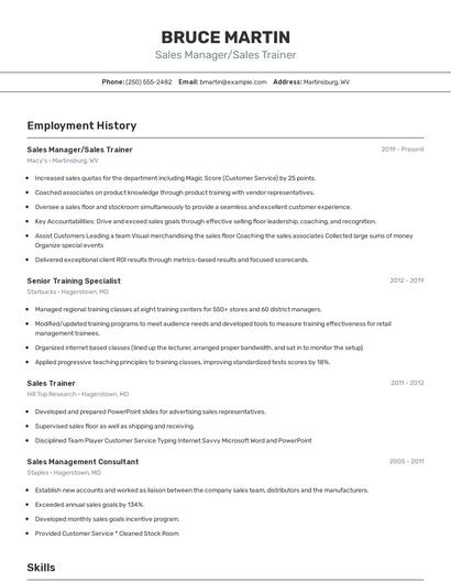 Resume example 2