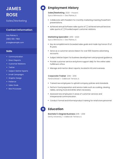 Sales/Marketing Resume