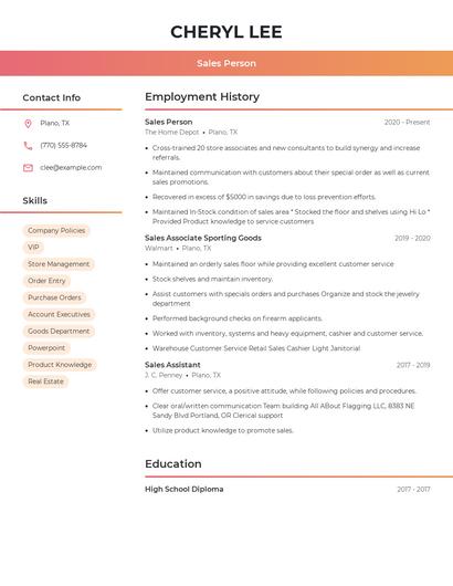 Resume example 3
