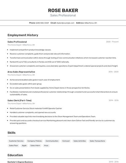 Resume example 2
