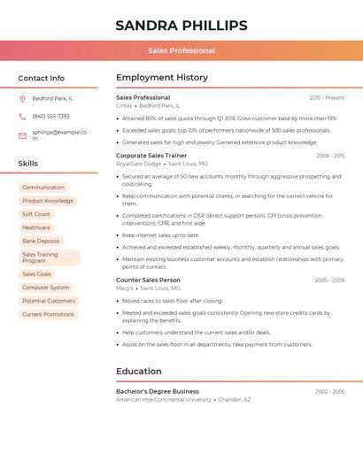 Resume example 3