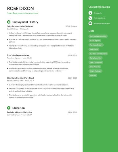 Resume example 5