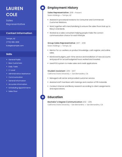 Resume example 5
