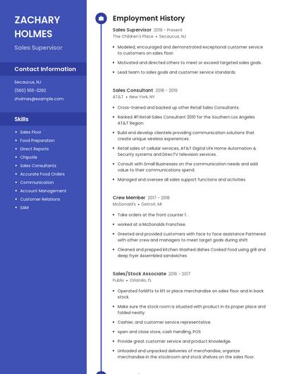 Resume example 4