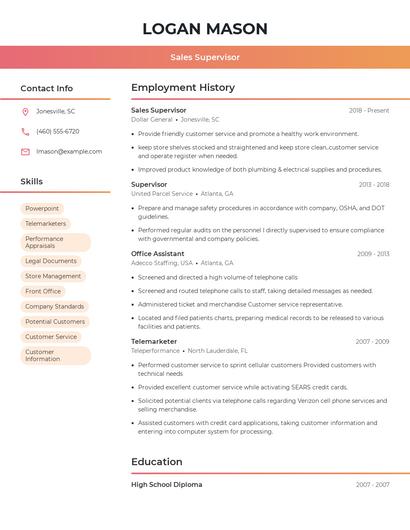 Resume example 3