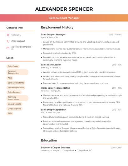 Resume example 3