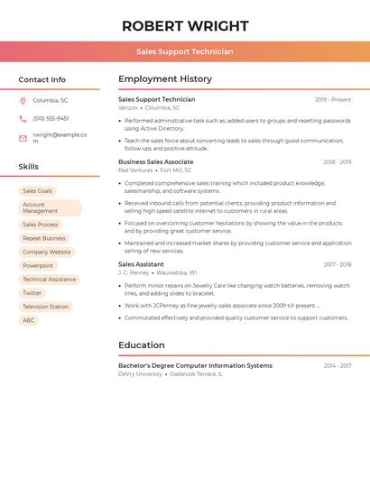 Resume example 3