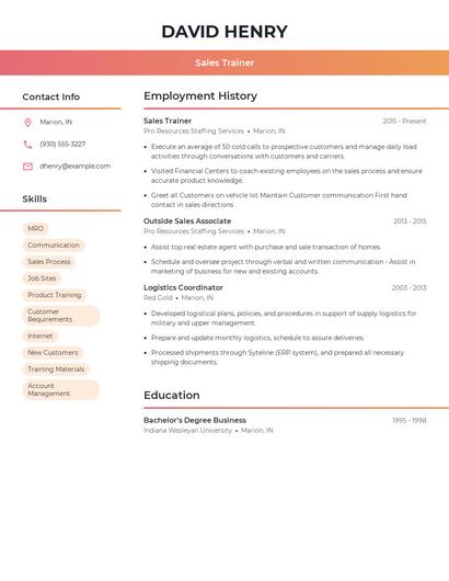 Resume example 3