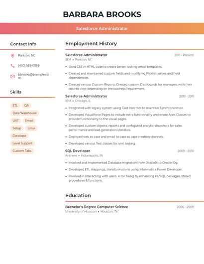 Resume example 3
