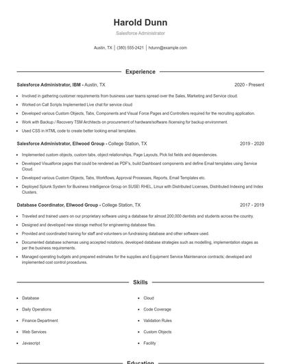 Resume example 1