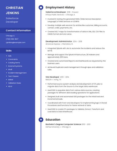 Resume example 4