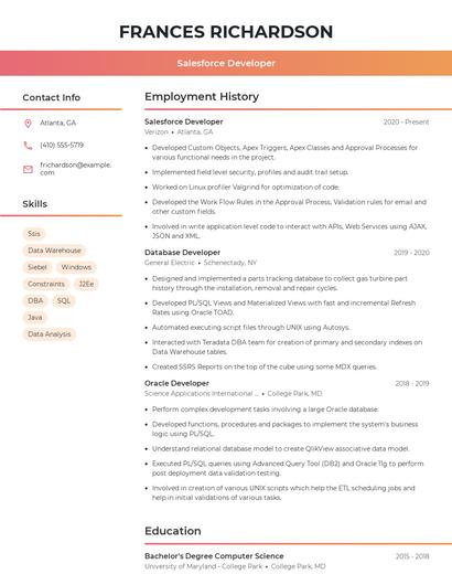 Resume example 3