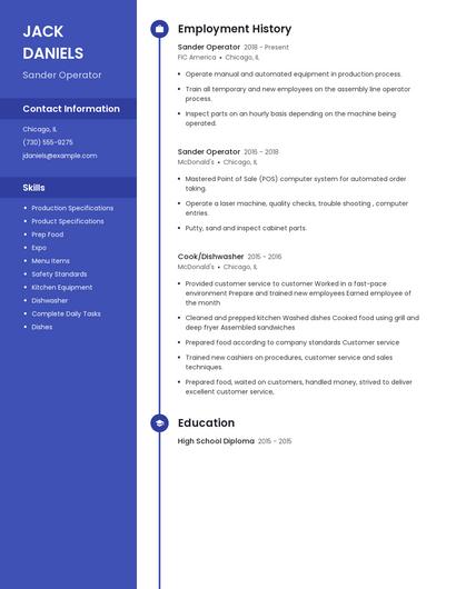 Sander Operator Resume