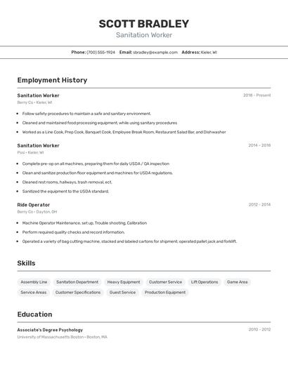 Resume example 2