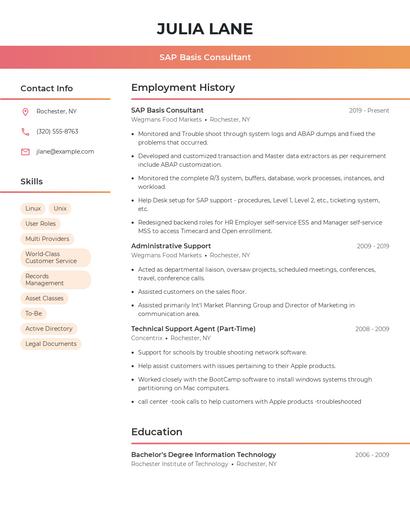 Resume example 3