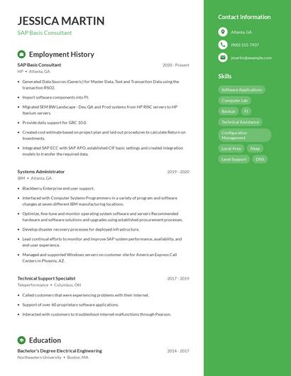 Resume example 4