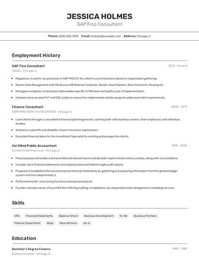 Resume example 2