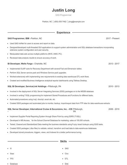 Resume example 1