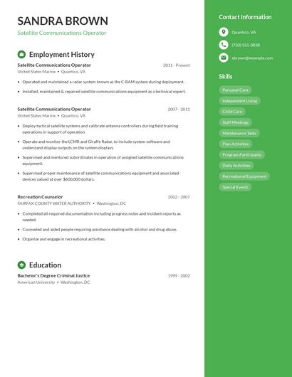 Resume example 4