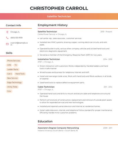 Resume example 3